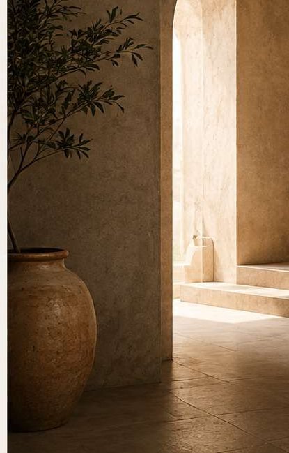 Site study — light falling into an arched niche